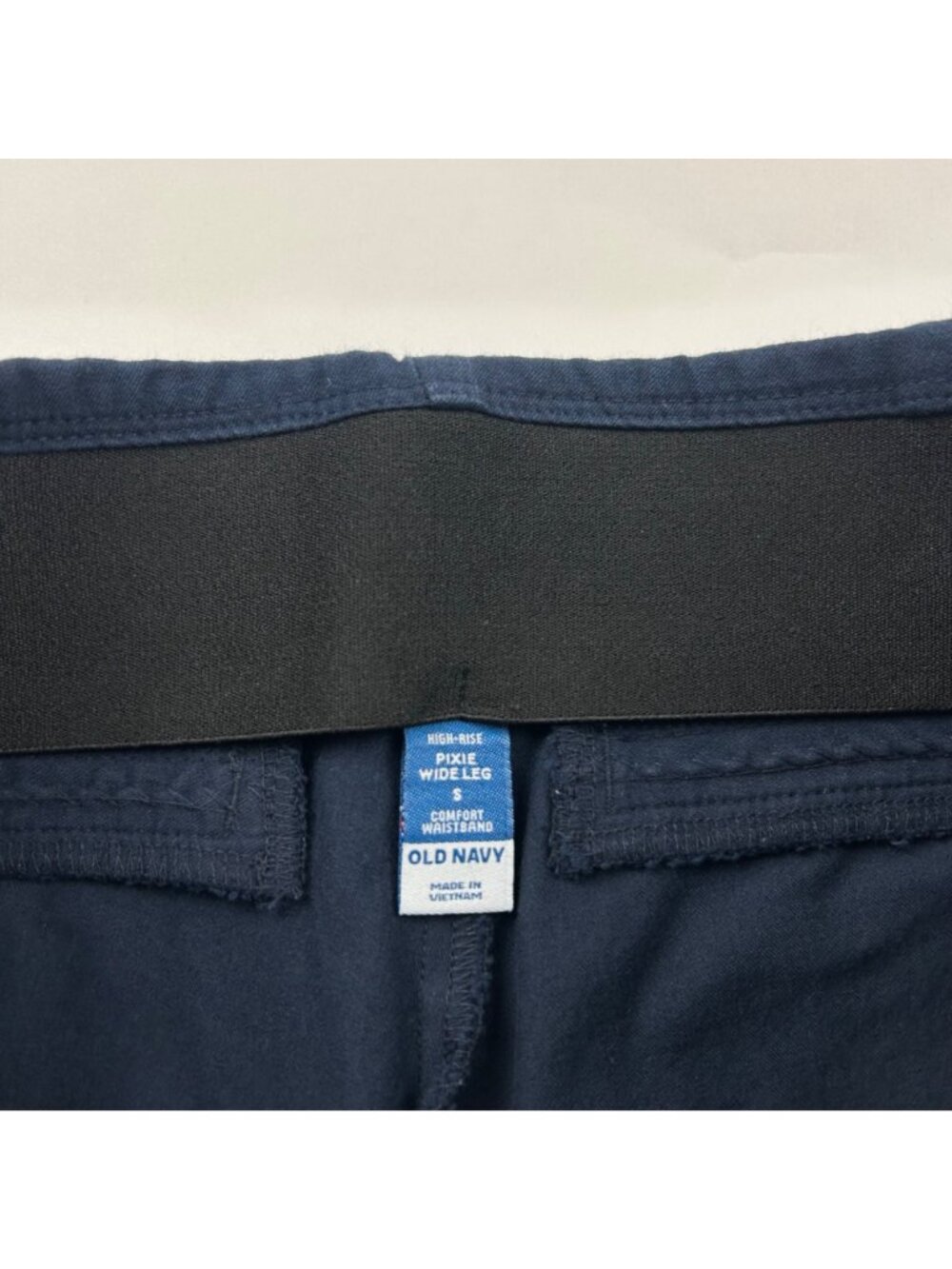 Old Navy Ink Blue Stretch Canvas Wide Leg Pixie Pant S - Picture 5 of 8